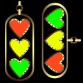 Hearts lockets illustration Royalty Free Stock Photo