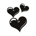 Hearts love tattoo art icons