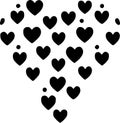 Hearts - minimalist and simple silhouette - vector illustration Royalty Free Stock Photo