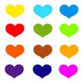 Hearts. multicolored vector icon. Royalty Free Stock Photo