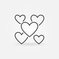 Hearts outline icon. Vector Valentine`s Day and Love symbol