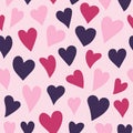 Hearts pattern, print for Valentine\'s Day. Love texture, seamless pattern for Valentines day - romantic wallpaper