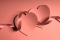 Hearts and ribbon Royalty Free Stock Photo