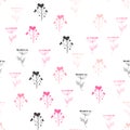 Hearts, roses, flowers pattern, additional pattern to the ballet collection Royalty Free Stock Photo