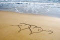 Hearts in the sand Royalty Free Stock Photo