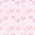 Hearts Seamless background in vintage style. Royalty Free Stock Photo