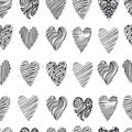 Hearts seamless banner template with copy space Royalty Free Stock Photo