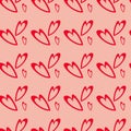 Hearts seamless pattern background, love pattern design. Trendy minimalistic hearts backdrop Royalty Free Stock Photo