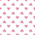 Hearts seamless pattern. 14 february wallpaper. Valentines Day backdrop Royalty Free Stock Photo