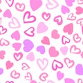 Hearts seamless pattern. 14 february wallpaper. Valentines Day backdrop Royalty Free Stock Photo