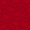 Hearts seamless pattern. Repeating love background. Repeated scattered hearts for design prints