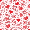 Hearts seamless vector pattern