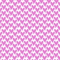 Hearts seamless white background with pink symbols of love. Vector pattern. Hearts tile for Valentine day textile, wrapping. Hand Royalty Free Stock Photo