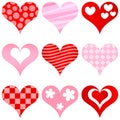 Hearts set Royalty Free Stock Photo