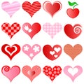 Hearts set Royalty Free Stock Photo