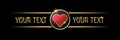 Hearts sign on round button. Ui element for mobile app or web site. Vector set of four casino or poker themed navigation panels on