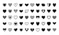 Hearts silhouette style icon vector design