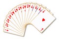 Hearts Suit Playing Cards Royalty Free Stock Photo