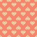 Hearts sweet seamless repeat pattern design