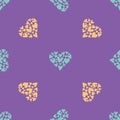 Hearts sweet seamless repeat pattern design