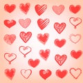 Hearts symbols Royalty Free Stock Photo
