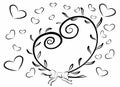 hearts valentine day vector illustration Royalty Free Stock Photo