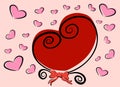 hearts valentine day vector illustration Royalty Free Stock Photo