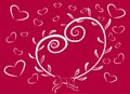 hearts valentine day vector illustration Royalty Free Stock Photo