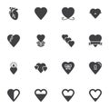 Hearts vector icons set Royalty Free Stock Photo