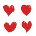 Hearts Vector love story symbol