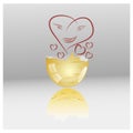 Hearts; vector set Golden shell,and heart, Royalty Free Stock Photo