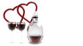Hearts with Wine Glasses