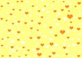 Hearts yellow background wallpaper design