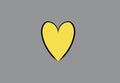 Hearts yellow. Valentine\'s Day. Love, care, support.