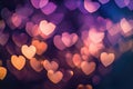 Heartshaped Bokeh Background For Valentines Day Or Romantic Concepts