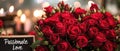 A Heartshaped Bouquet Of Red Roses With The Title Passionate Love