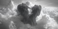 HeartShaped Cloud Formation A Celestial Masterpiece Royalty Free Stock Photo