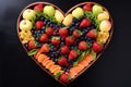 Heartshaped Fruit Plate, Top View
