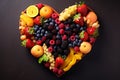 Heartshaped Fruit Plate, Top View