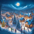 A heartwarming Christmas scene that radiates a warm and inviting atmosphere