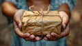 Generosity in Action: Hands Giving a Thoughtful Gift to Spread Joy and Kindness