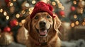 Canine Celebration: A Joyful Dog Rings in the New Year at a Festive Party