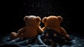 Teddy Bear Love: Stargazing Under the Night Sky