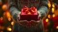 .A heartwarming shot of a surprise gift unveiling