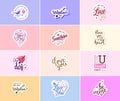 Heartwarming Valentine\'s Day Typography and Graphics Stickers