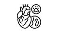 heartworm disease line icon animation