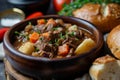 Hearty Beef stew vegetables. Generate Ai Royalty Free Stock Photo