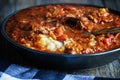 Hearty bowl of beef ragu over polenta