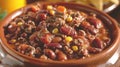 A hearty bowl of chili con carne filled with chunks of beef and beans warms the soul on a cool Western evening
