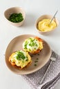 Hearty breakfast with eggs Atlantic Royalty Free Stock Photo